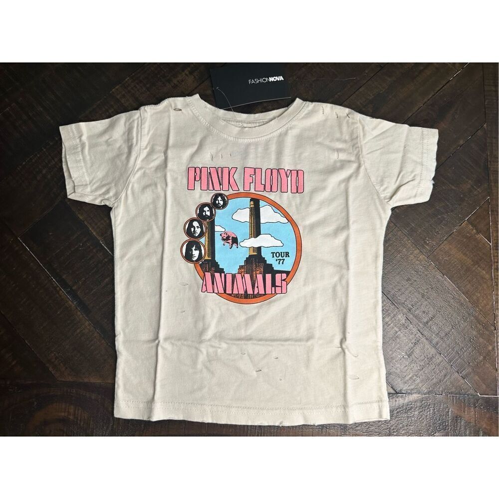 🌸 Pink Floyd Animals Tour Distressed Mini Band Tee Size 3T New